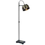 Bessemer Floor Lamp - Aged Black / Brass