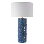 Ciji Table Lamp - Deep Indigo / White Linen