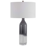 Natasha Table Lamp - Light Grey / White Linen