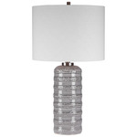 Alenon Table Lamp - Light Grey / White Linen