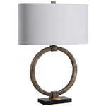 Relic Table Lamp - Antique Gold / White Linen