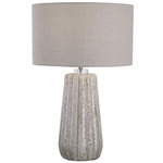Pikes Table Lamp - Stone-Ivory/ Taupe / Light Grey