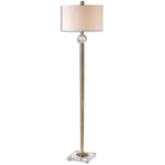 Mesita Floor Lamp - Brushed Brass / Off White
