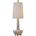 Volongo Buffet Lamp - Textured Stone Ivory / Oatmeal Linen