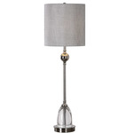 Gallo Buffet Lamp - Polished Nickel / Silver/Grey