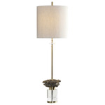 Kiota Buffet Lamp - Antique Gold / Oatmeal Linen