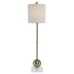 Laton Buffet Lamp - Brushed Brass / Off White