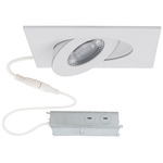 Lotos 2IN Square 3000K Adjustable Trim with Remote Driver - White / Frosted