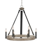 Rawson Ridge Chandelier - Antique Silverwood / Coal