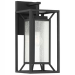 Harbor View Outdoor Wall Sconce - Sand Coal / Clear Seeded