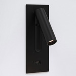 Fuse 3 Recessed Wall Sconce with USB Port - Matte Black