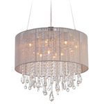 Beverly Drive Pendant / Flush Light - Stainless Steel / Taupe
