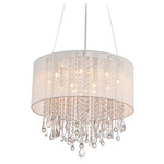 Beverly Drive Pendant / Flush Light - Stainless Steel / White