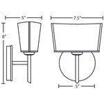 Groove Wall Light by Besa Lighting | 1SW-6773MR-SN | BES180192