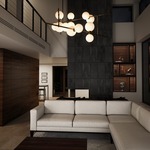 Modern sales rail chandelier