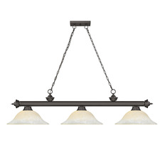 Cordon Linear Pendant with Flared Glass Shade