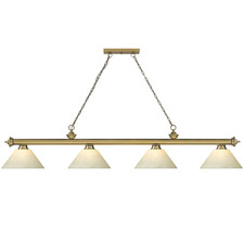 Cordon Linear Pendant with Cone Glass Shade 