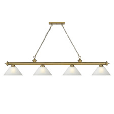 Cordon Linear Pendant with Cone Glass Shade