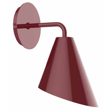 J-Series Angled Cone Curved Arm Wall Light