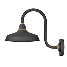 Foundry Outdoor 12 inch Industrial Shade Hook Arm Wall Light