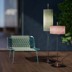 Lagoon Drum Outdoor Floor Lamp