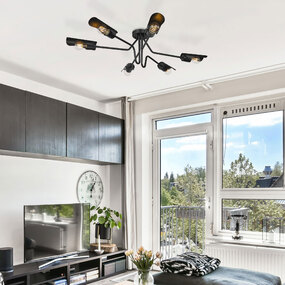 Newton Semi Flush Ceiling Light by Golden Lighting