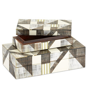 Modernist Bone & Horn Box Set of 2