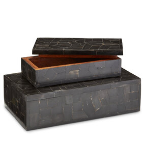 Black Bone Mosaic Box Set of 2