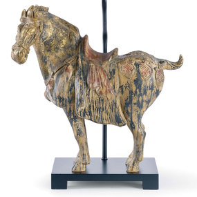 Southern Living Dynasty Horse Table Lamp Pair