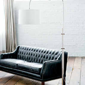 Arc Floor Lamp with Linen Shade