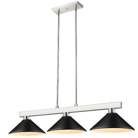 Cobalt Linear Metal Cone Shade Chandelier