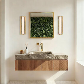 Stratum Bathroom Vanity Light by Golden Lighting