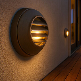 Hardy Island 12V Round Louvered Deck Light