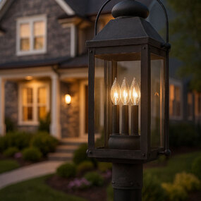 Anchorage 120V Outdoor Post / Pier Mount Lantern