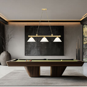 Cordon Linear Pendant with Cone Glass Shade