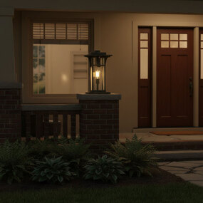 Manhattan 12V Outdoor Pier Mount Lantern
