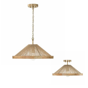 Maya Dual Open Pendant / Semi Flush