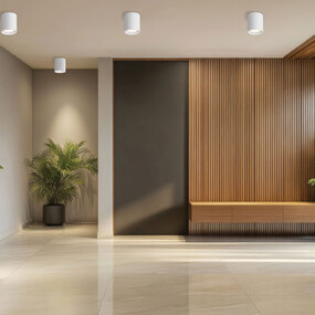 Bongo Tall Color-Select Ceiling Flush Light by Access Lighting