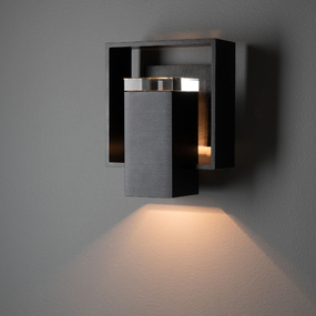 Shadow Box Square Slate Outdoor Wall Sconce