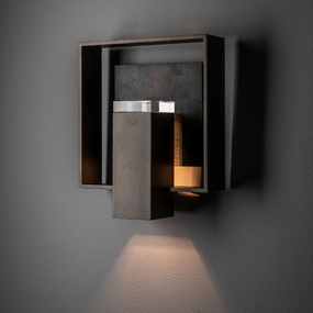 Shadow Box Medium Slate Outdoor Wall Sconce
