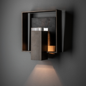 Shadow Box Outdoor Dark Sky Slate Wall Sconce