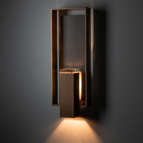Shadow Box Outdoor Dark Sky Slate Large Wall Sconce