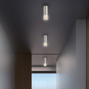 ALC Ceiling Light with Etched Glass Trim