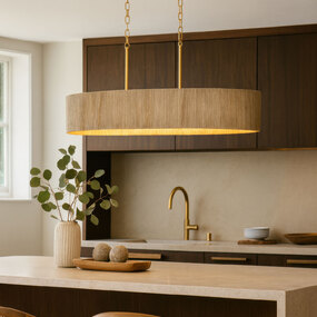 Jacob Linear Oval Pendant by Varaluz