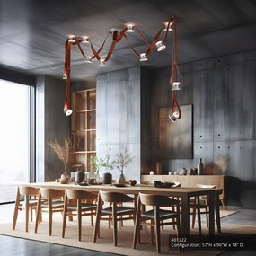 Snaps Large Pendant w/Metal Cones by Hubbardton Forge