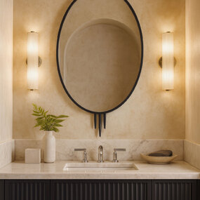 Propaganda Oval Wall Mirror by Varaluz