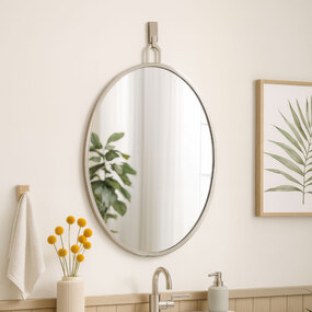 Stopwatch Oval Mirror