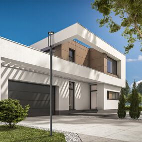 Leland Outdoor Color-Select Burial Pole Light by Z-Lite