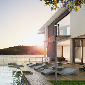 Leland Outdoor Color-Select Round Pole Light by Z-Lite