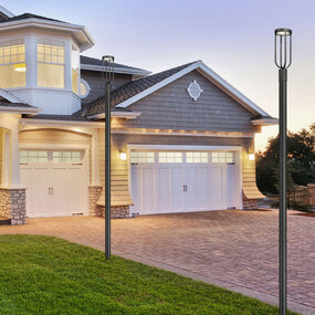 Leland Outdoor Color-Select Burial Pole Light by Z-Lite